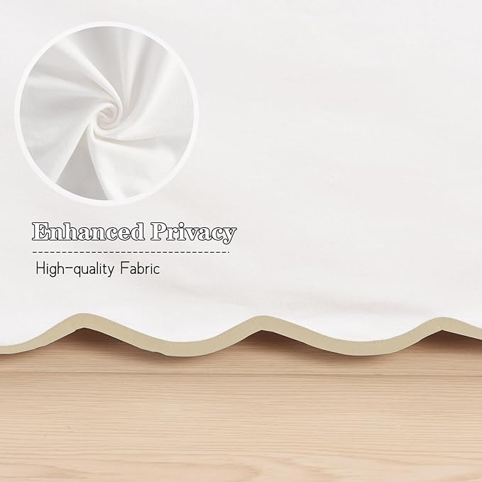 HIG Off White Chic Queen Bed Skirt - Image 5