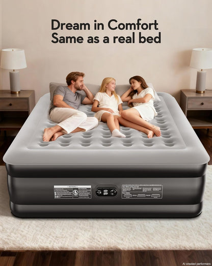 ohgeni 20" raised california king air mattress with, side view