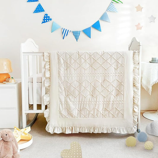 Wowelife Crib Bedding Set for Girls, 3 Pieces Baby Crib Bedding Set Newborn by WOWELIFE