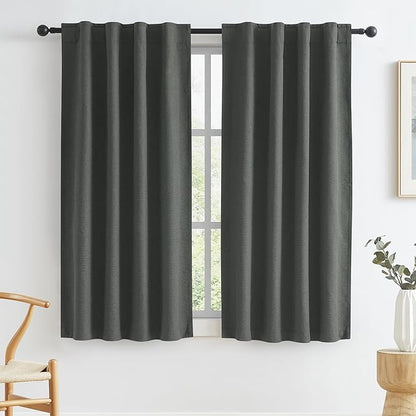 KEQIAOSUOCAI Blackout Linen Curtains by KEQIAOSUOCAI