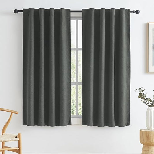 KEQIAOSUOCAI Blackout Linen Curtains by KEQIAOSUOCAI