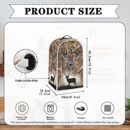 Talayituse Elk Hunting Camo Forest Print Blender Dust Cover, Fingerprint - Image 6