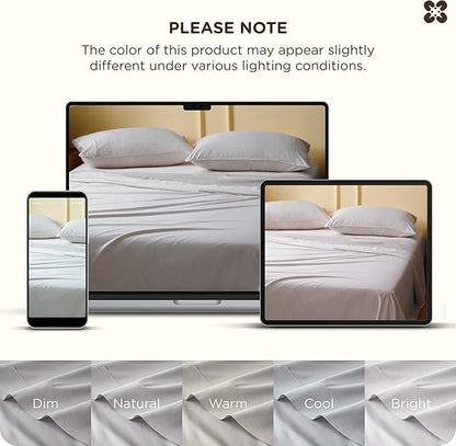 Bedsure Cooling Sheets, Rayon Derived from Bamboo & Cotton Blend, GentleSoft - Image 9