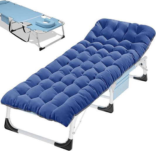 ABORON Camping Cot for Adult 28" Extra Wide, Heavy-Duty 1200D Oxford Cot for by ABORON
