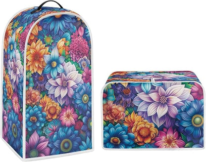 Bright Blossoms Kitchen Blender Cover Toaster Cover Boho Mandala Floral 2 Slice by Pointodoor