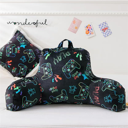 NTBED Video Game Controller Printed Reading Pillow Bed Wedge Backrest by NTBED