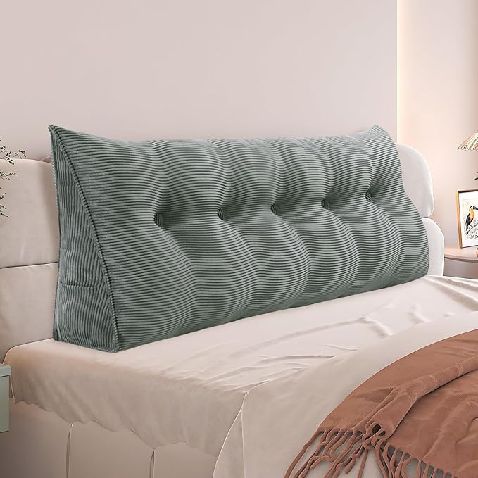 Daneey Headboard Pillow Queen, Triangular Wedge Headboard Pillow by Daneey