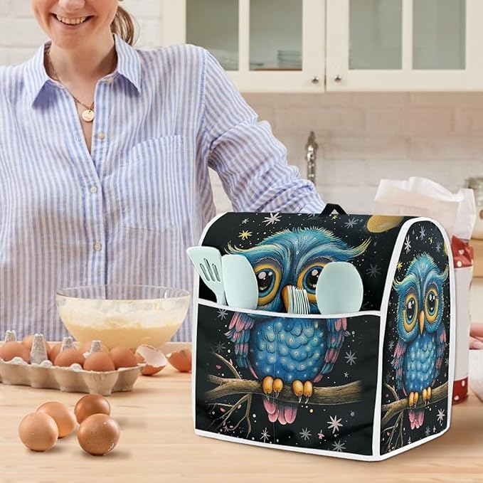 Cartoon Owl Stand Mixer Cover Kitchen Appliance Cover - Image 3