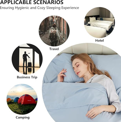 Sleeping Bag Liner Camping Adult Sleep Sack Lightweight Travel Sheet - Image 6