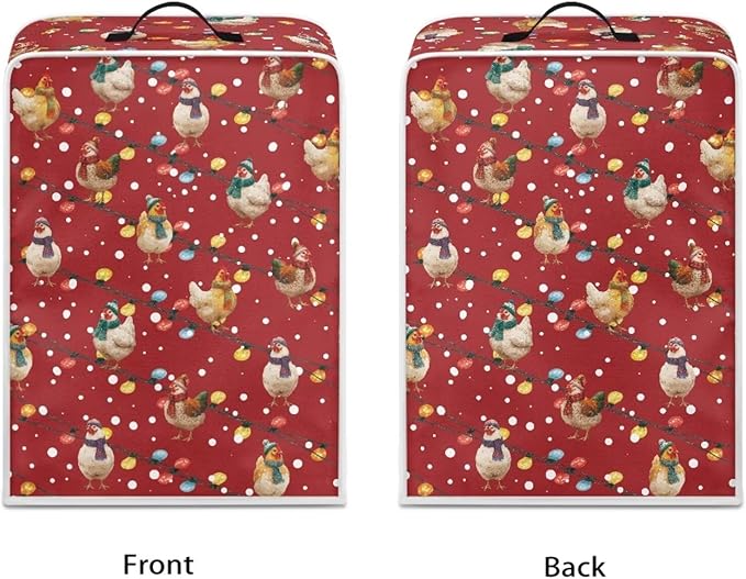 Christmas Rooster Coffee Maker Cover Protector - Image 2