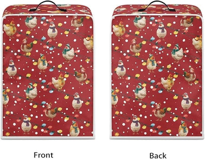 Christmas Rooster Coffee Maker Cover Protector - Image 2