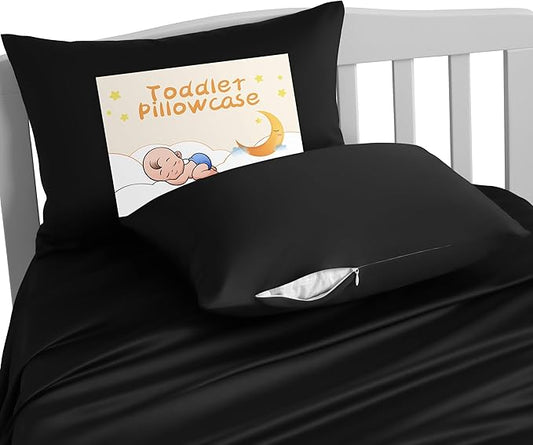 NTBAY Zippered Silk Satin Toddler Pillowcases by NTBAY