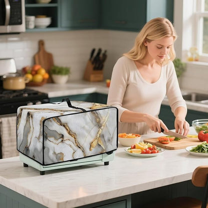 Toaster Oven Dust Cover with Storage Pockets, Protective Decorative Smart Oven - Image 7