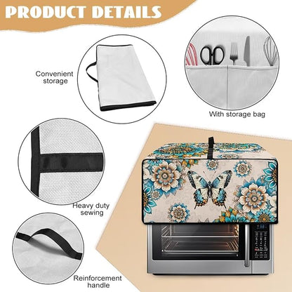 Microwave Oven Dust Cover Waterproof Polyester-Linen Fabric Microwave Oven - Image 6