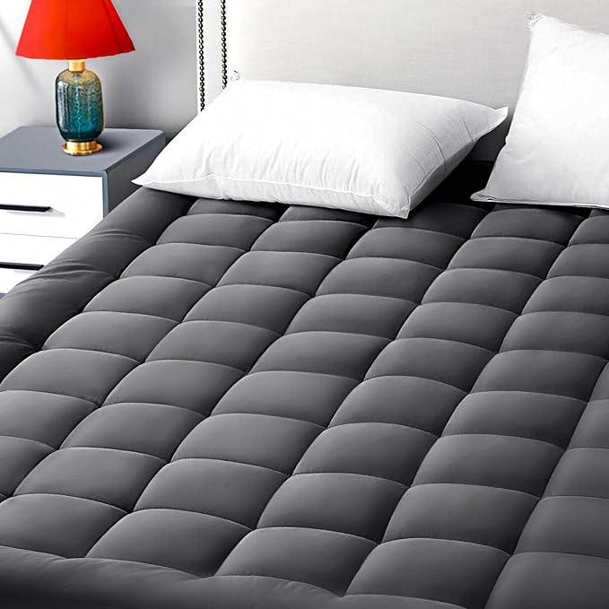 EASELAND Full Size Mattress Pad Pillow Top Cover Quilted Fitted Protector by EASELAND
