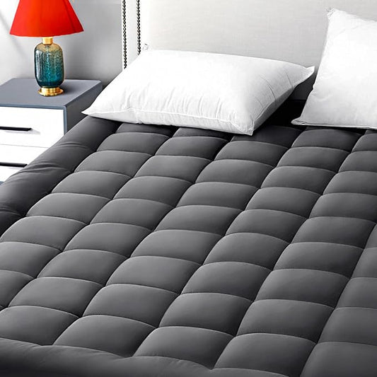 EASELAND Full Size Mattress Pad Pillow Top Cover Quilted Fitted Protector by EASELAND