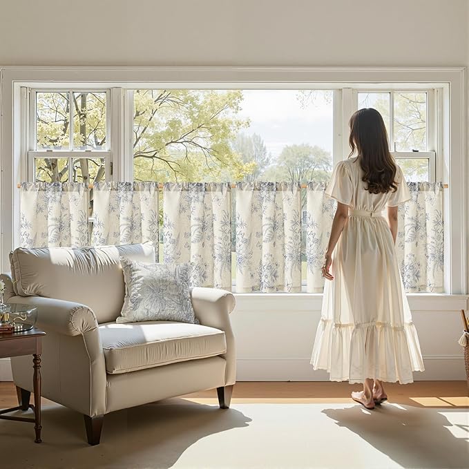 jinchan Half Window Curtains Small Drapes - Image 3