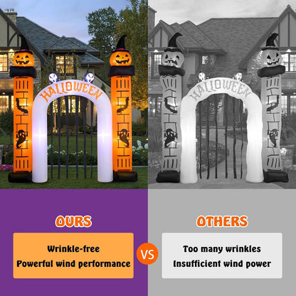 11 FT(H) x 10 FT(L) Giant Halloween Inflatables Pumpkin Archway