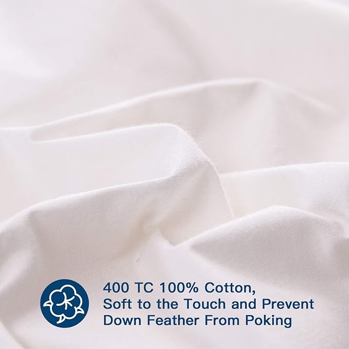 ELEMUSE Twin Size Extra Thick Fusion Goose Down Feather Filled Mattress Topper - Image 5