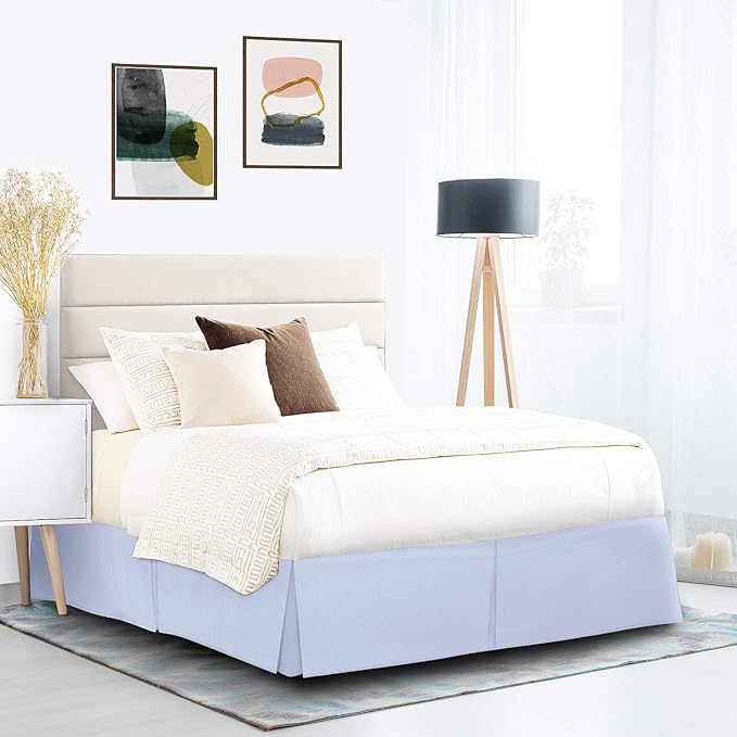 Nestl Ice Blue Bed Skirt King Size - Image 9