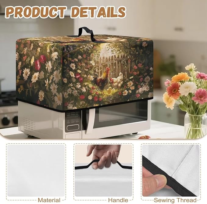Microwave Ovens Dust Cover, Thanksgiving Rooster Tear-Resistant Heat-Resistant - Image 7