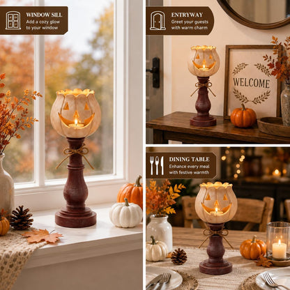 3PCS Pumpkin Tealight Candle Holder Set, Fall Decor, Halloween Party