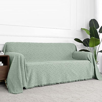 MYSKY HOME Couch Cover Sage Green Sofa Covers, Sectional Couch Covers - Image 4