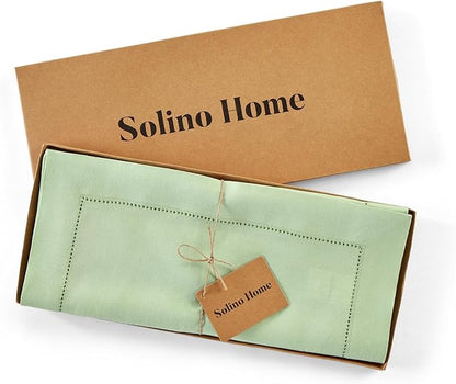 Solino Home Linen Hemstitch Table Runner 108 Inches Long - Image 5