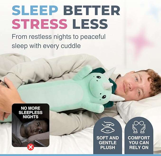 Plush Body Pillow for Kids | Long Stuffed Animal Cuddle Pillow | Soft Hugging - Image 2