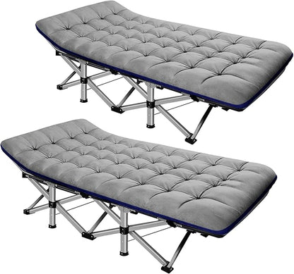 ABORON Camping Cot for Adult 28" Extra Wide, 2PK Heavy-Duty 1200D Oxford Cot by ABORON