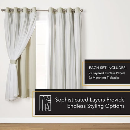 TOWN & COUNTRY LUXE Talia Double Layer Indoor Curtains, Sheer and Room - Image 11