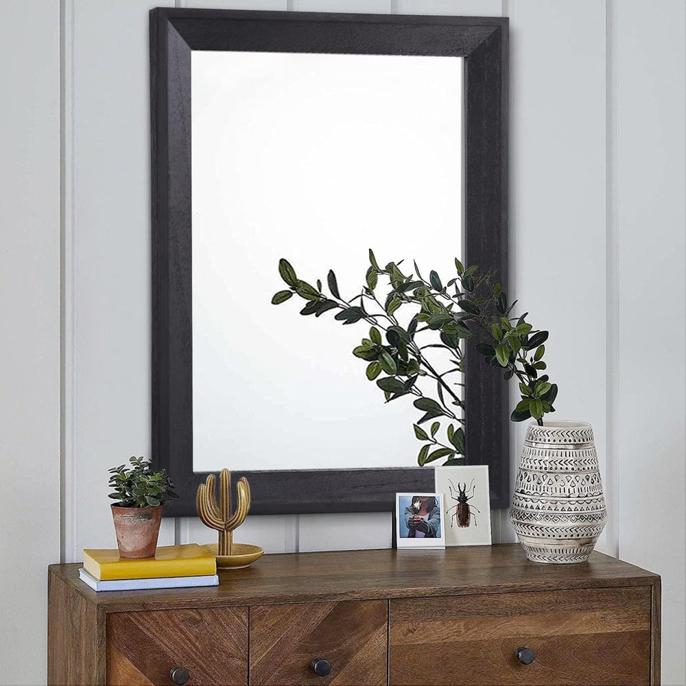 AAZZKANG Black Mirrors for Wall Rectangle Wood Framed Large 28"x20"...
