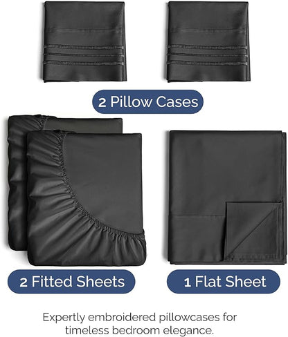 Split King Size 5 Piece Sheet Set - Image 2