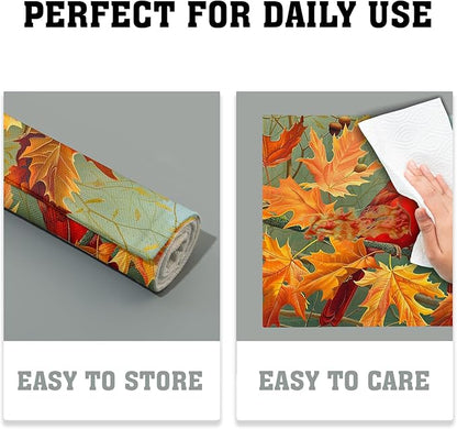 Giwawa Fall Birds Placemats Set of 4, Thanksgiving Harvest Heat Resistant - Image 6