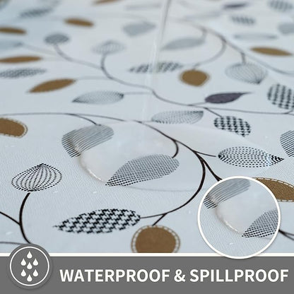 Rectangle Table Cloth, 100% Waterproof Tablecloth Oil Proof Spill Proof Vinyl - Image 2