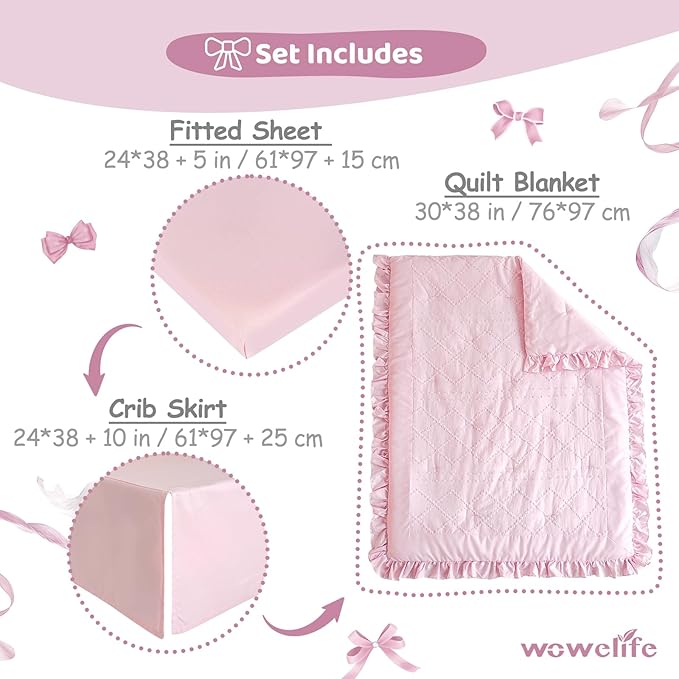 Wowelife Boho Mini Crib Bedding Set - Image 4