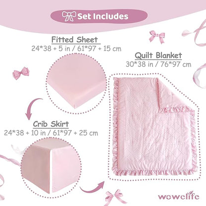 Wowelife Boho Mini Crib Bedding Set - Image 4