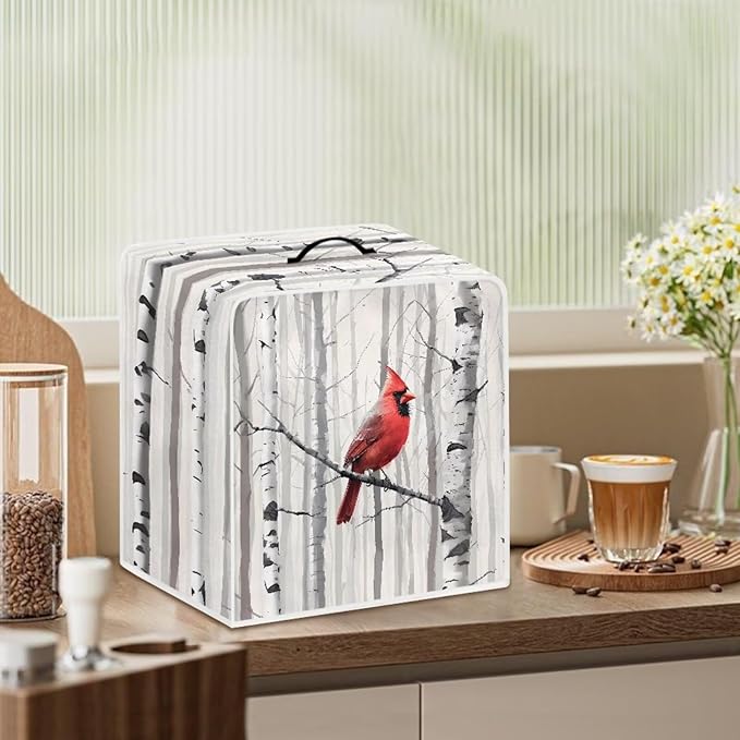 Christmas Cardinal Coffee Maker Cover - Image 3