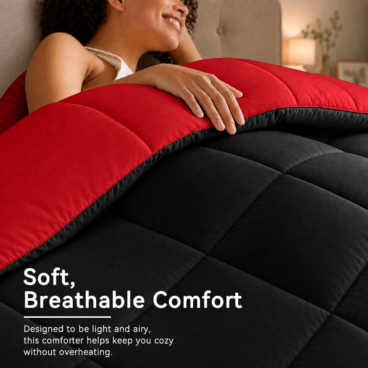 anluoer full size comforter sets 7 pieces, bed showing dimensions