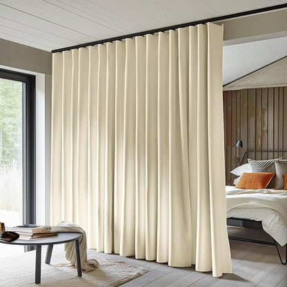 Room Divider Curtains Total Blackout Privacy Curtain Panel Room Thermal by Makefeileshade