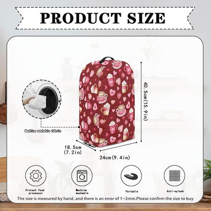 Red Blender Cover Dust Proof Small Appliance Cover Foldable Dust Cover Kitchen - Image 6