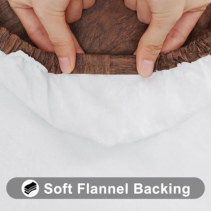 Smiry Rectangle Picnic Tablecloth, Wipeable Flannel Backed Vinyl Tablecloths - Image 5