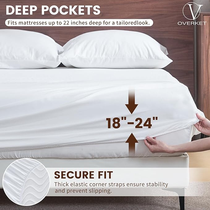 100% Linen Sheet Set Cal King Size Extra Deep Pocket Fits 18-24 Inch Mattress - Image 2