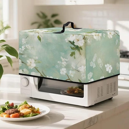 Microwave Oven Cover, Flower Heat-Resistant Waterproof Toaster Oven Dust Cover - Image 3