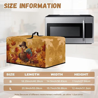 Microwave Oven Dust Cover, Thanksgiving Turkey Waterproof Polyester Dust Cover - Image 6