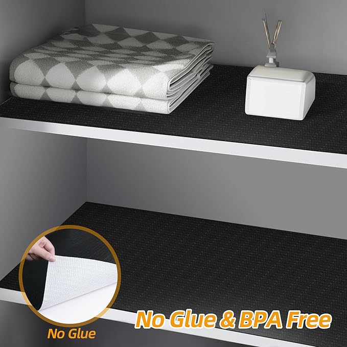 Shelf and Drawer Liner for Kitchen Cabinets Non-Adhesive, Strong Grip Non-Slip - Image 6