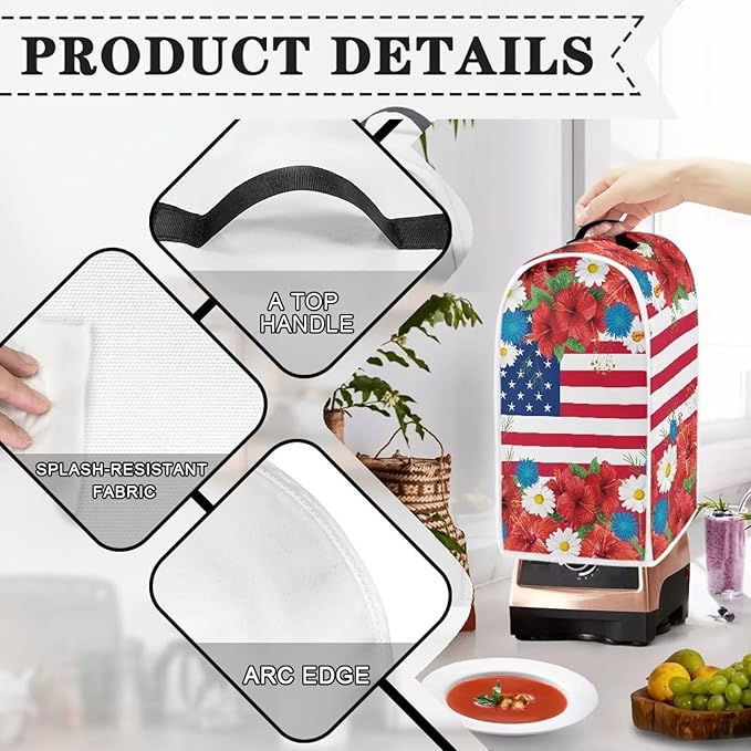 4th of July Blender Covers for Kitchen Food Processor Cover - Image 4