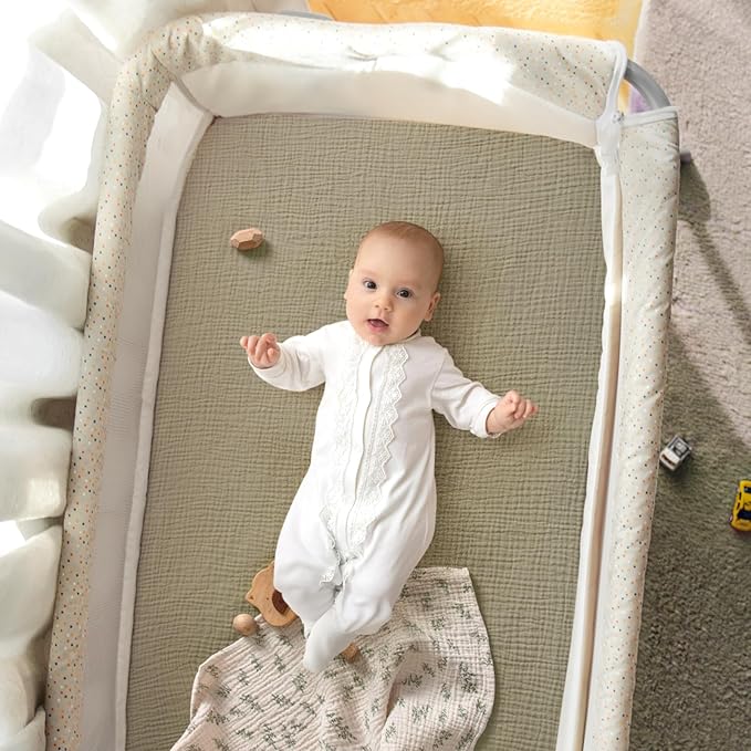 lulumoon Pack N Play Sheets: Soft & Breathable Playard Sheets - Image 3