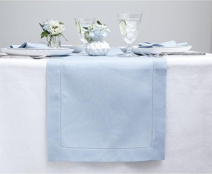 Solino Home Linen Sky Blue Table Runner 156 Inches Long by SolinoHome