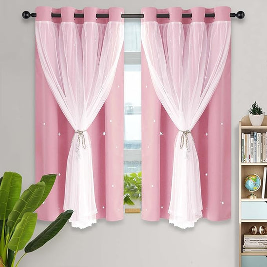 Kinryb Princess Curtains for Girls Bedroom by Kinryb